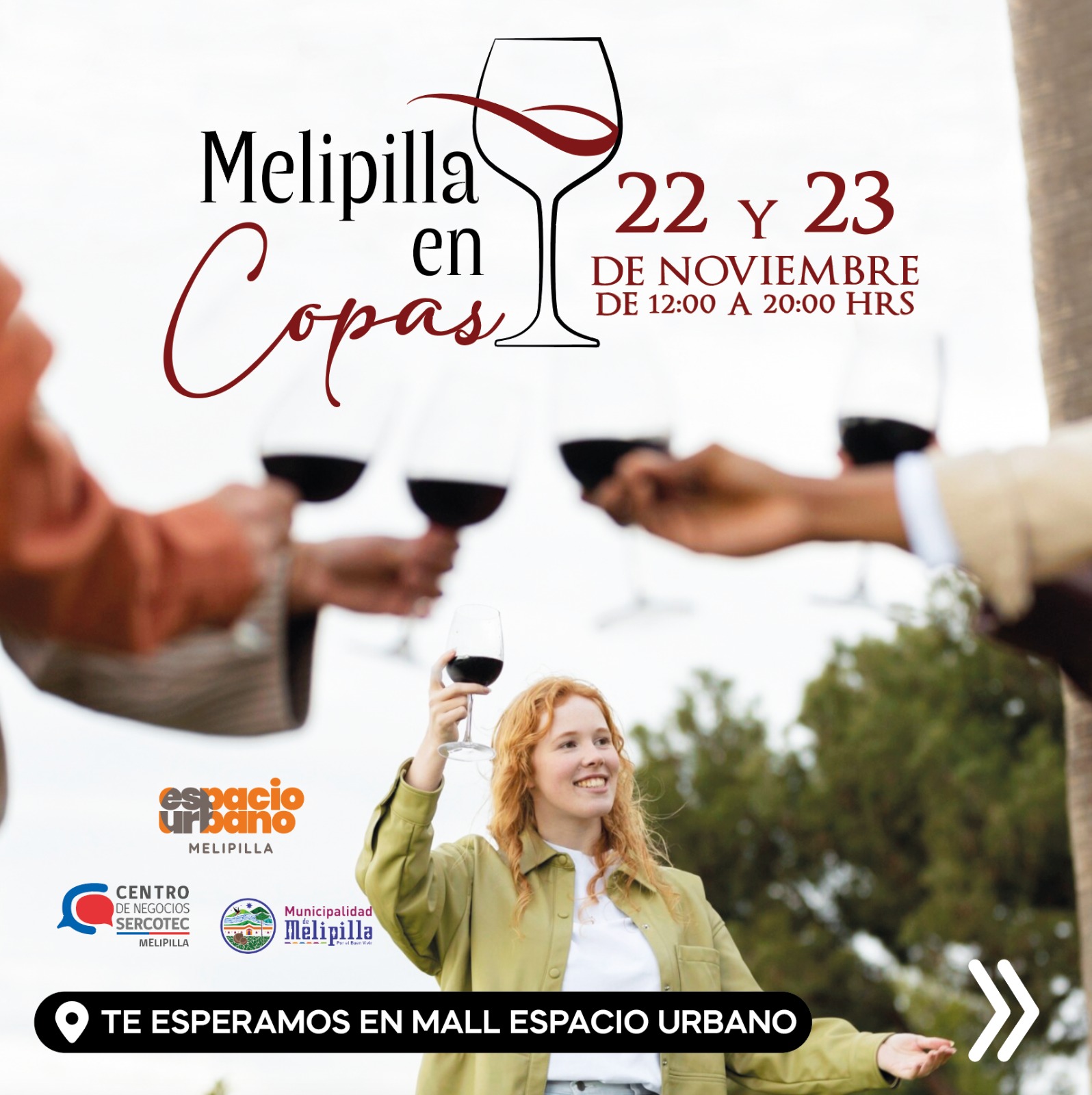 “Melipilla en copas”: Encuentro vitivinícola este fin de semana en Mall Espacio Urbano