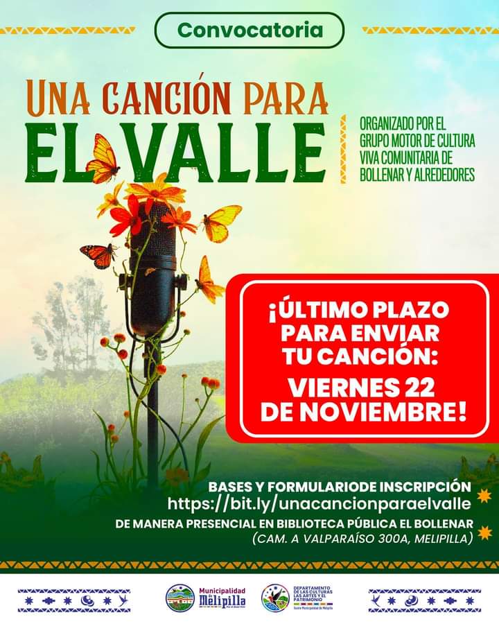 Invitan a vecinos de Bollenar y Mallarauco a participar en concurso “Una canción para el valle”