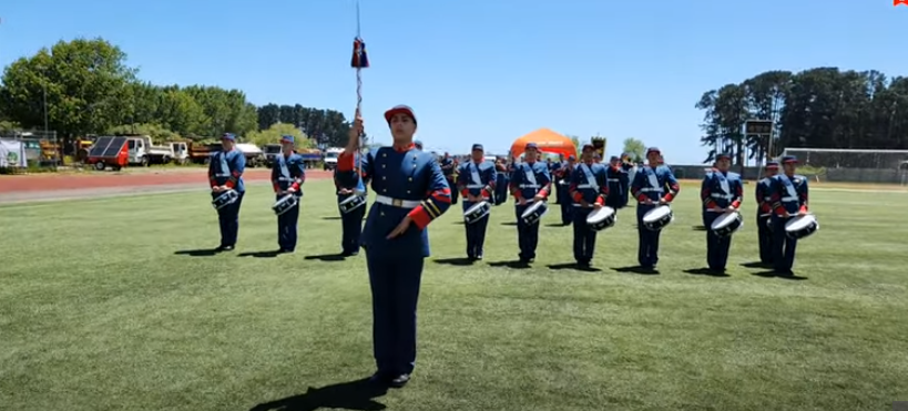 Alumnos del Batallón Melipilla participan en concurso de bandas en la provincia de Arauco