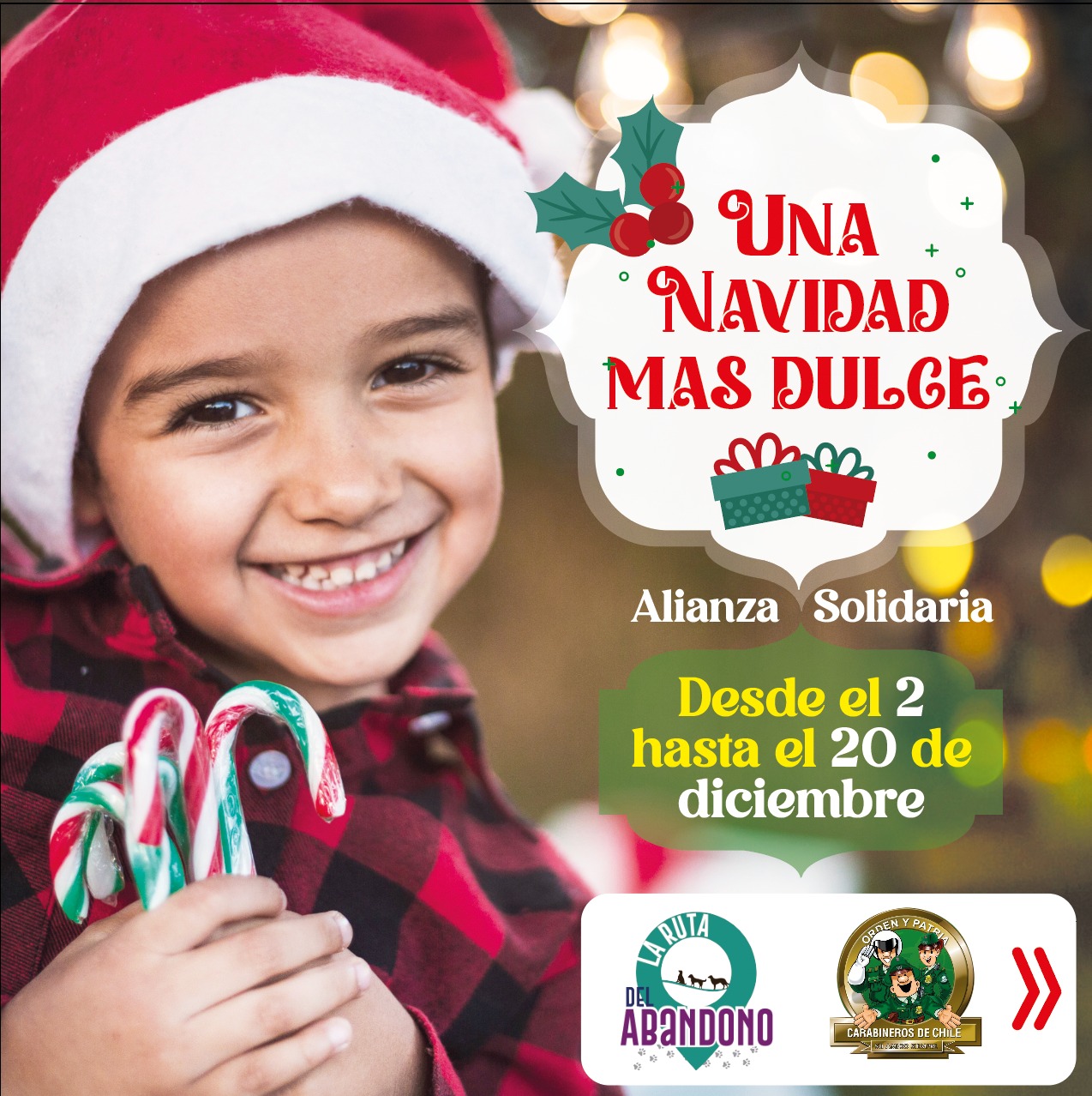Hasta mañana sábado se extiende la campaña “Una Navidad más dulce” de La Ruta del Abandono y Carabineros de Melipilla