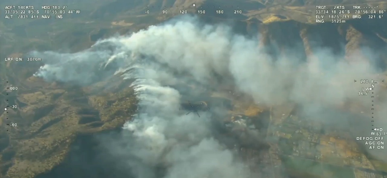 Alerta Roja para Melipilla y Padre Hurtado por incendio forestal El Pimiento: 200 hectáreas afectadas