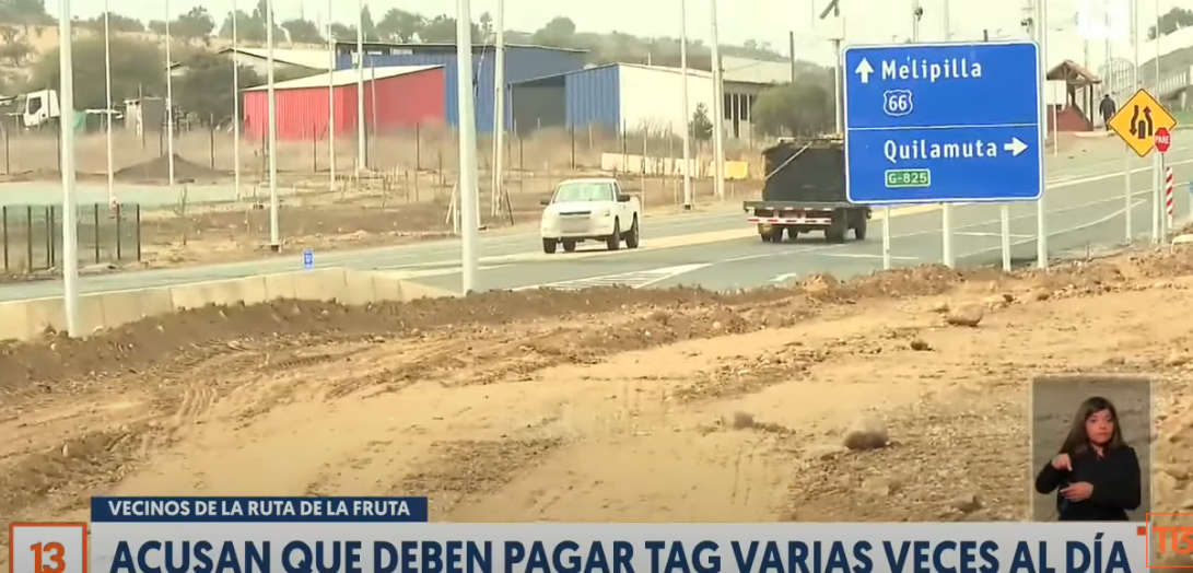Interesante reportaje de canal 13 por instalación de pórticos TAG en la Ruta de la Fruta