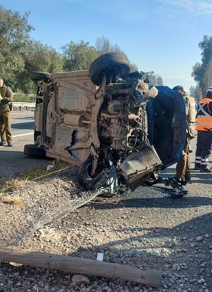 Volcamiento en Ruta 78 deja cuatro lesionados, uno de gravedad