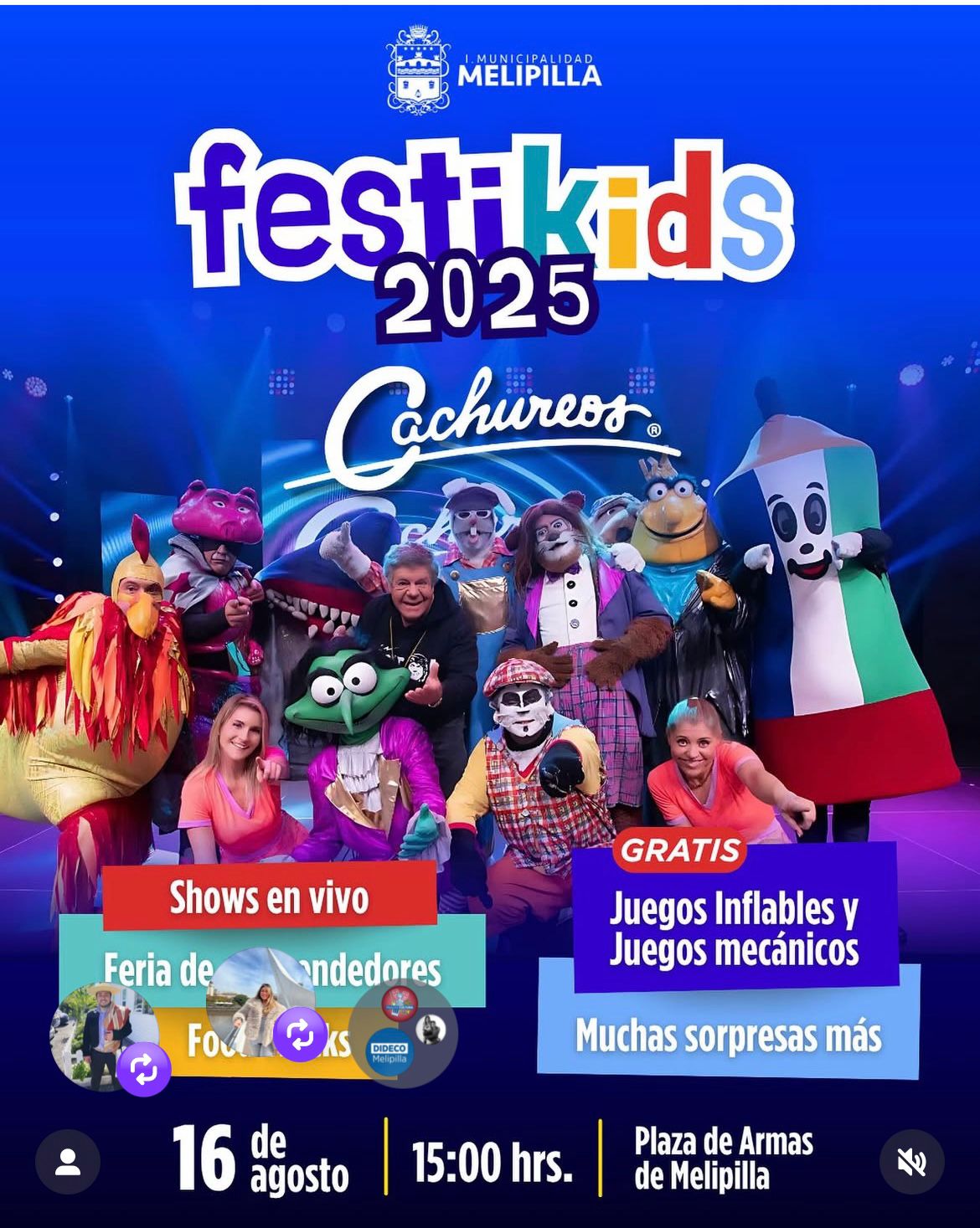 “Cachureos” será el plato fuerte del Festikids 2025 esta tarde en plaza de armas