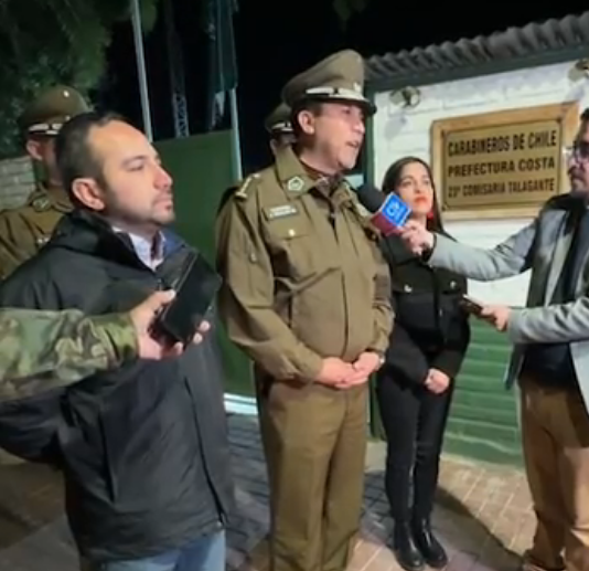 Autoridades de Talagante anuncian querellas tras agresión a carabineros