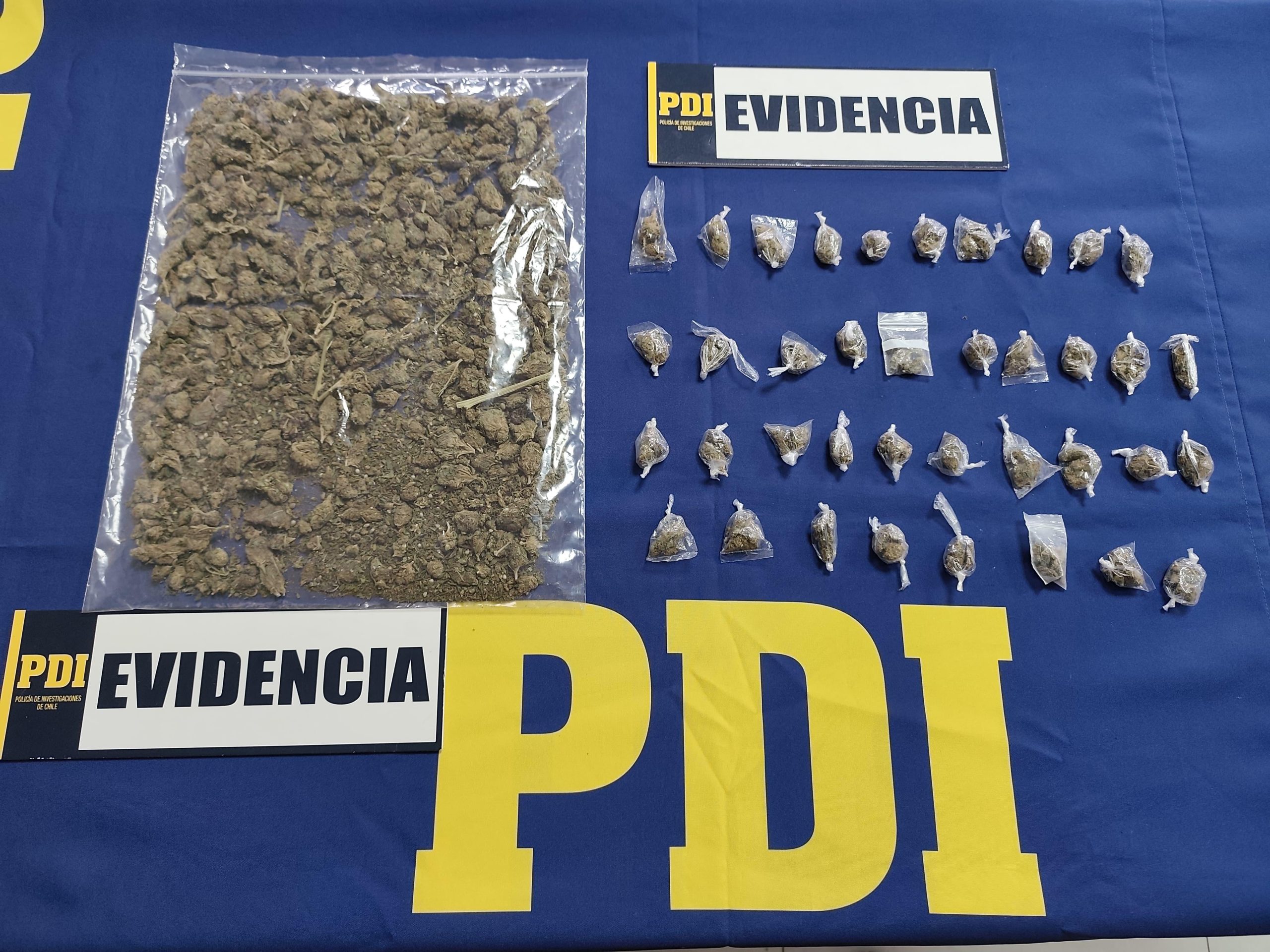 PDI Melipilla detuvo a dos personas por microtráfico de drogas