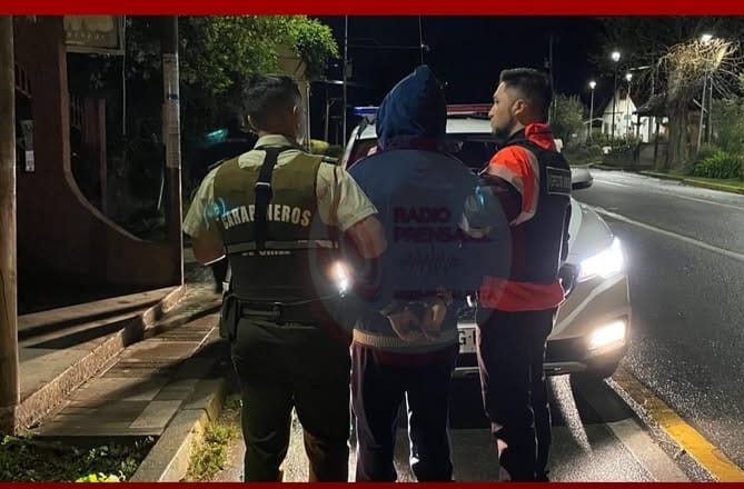 Patrulla mixta de Carabineros y Seguridad Pública detiene a sujeto sorprendido robando en una vivienda en María Pinto