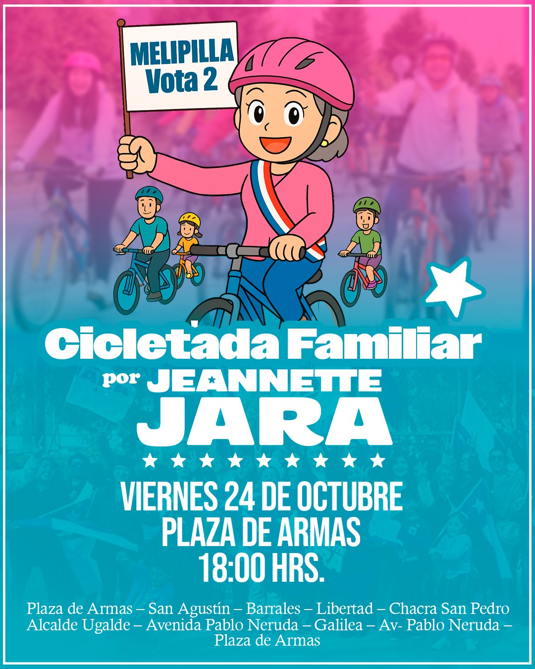 Invitan a cicletada familiar por la participación ciudadana y movilidad sustentable en Melipilla
