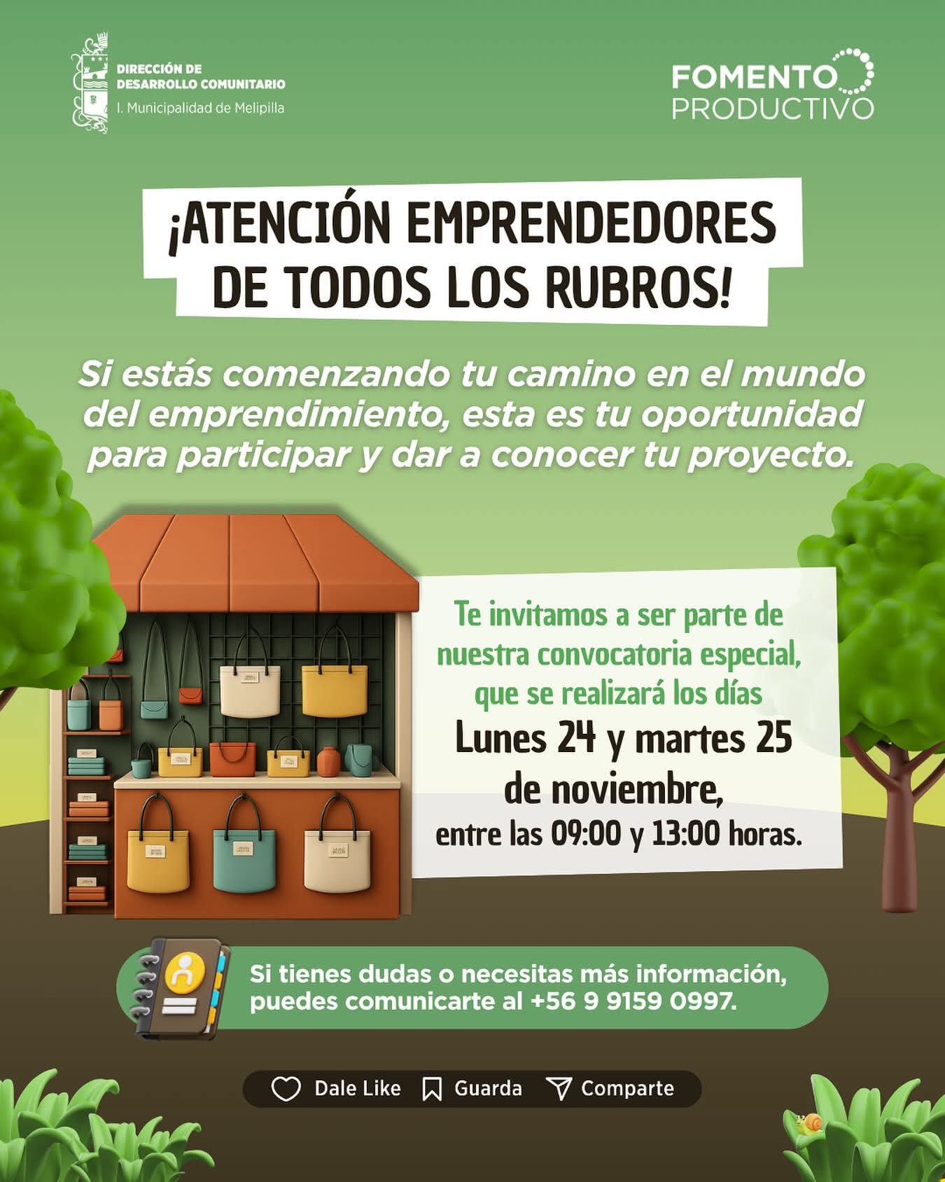 Municipalidad de Melipilla abre convocatoria especial para nuevos emprendimientos