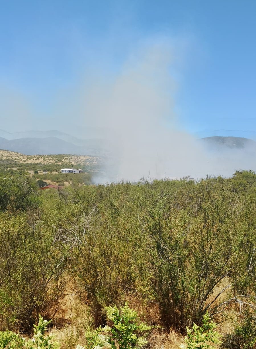 Incendio en sector Las Tinajas fue controlado por Bomberos de Melipilla