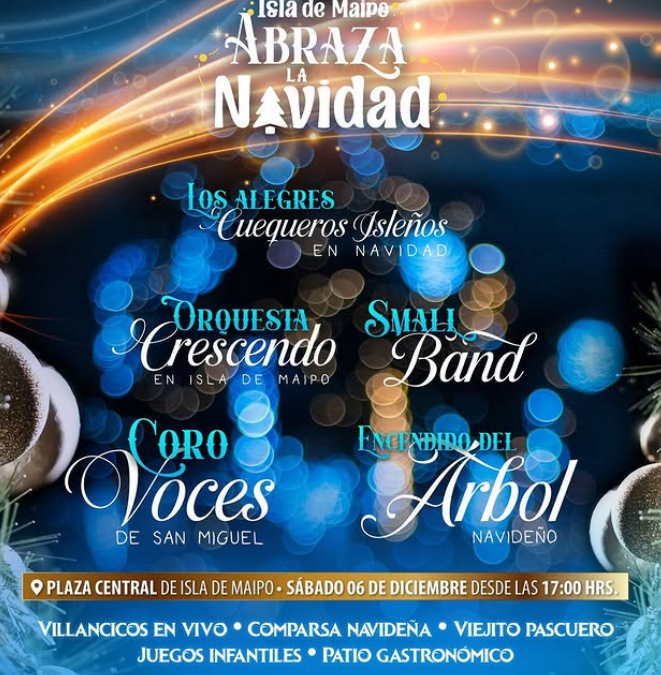 Isla de Maipo realizará este sábado su tradicional encendido del Árbol Navideño en la Plaza Central