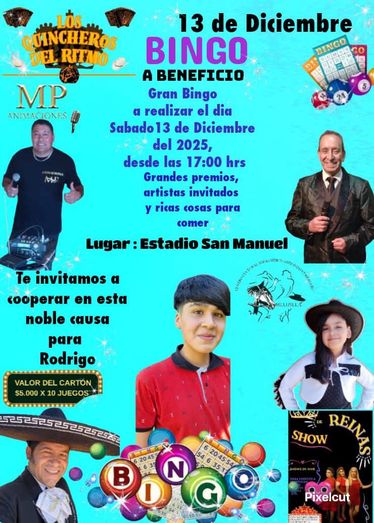 Todo listo para bingo a beneficio de Rodrigo León Gallardo