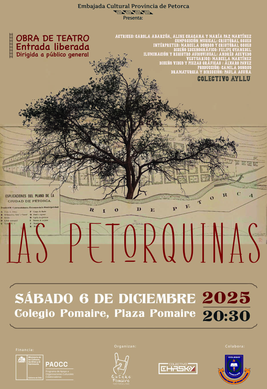 Obra de teatro “Las petorquinas” se presenta hoy en Pomaire