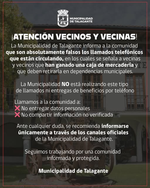 Engaño en redes sociales afecta a vecinos de Talagante: falsa entrega de cajas de mercadería