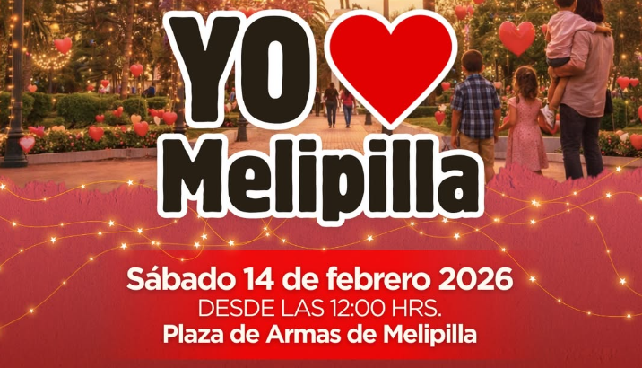 “I Love Melipilla”: Música, foodtrucks y emprendedores darán vida al Día de los Enamorados y la Amistad en la Plaza de Armas
