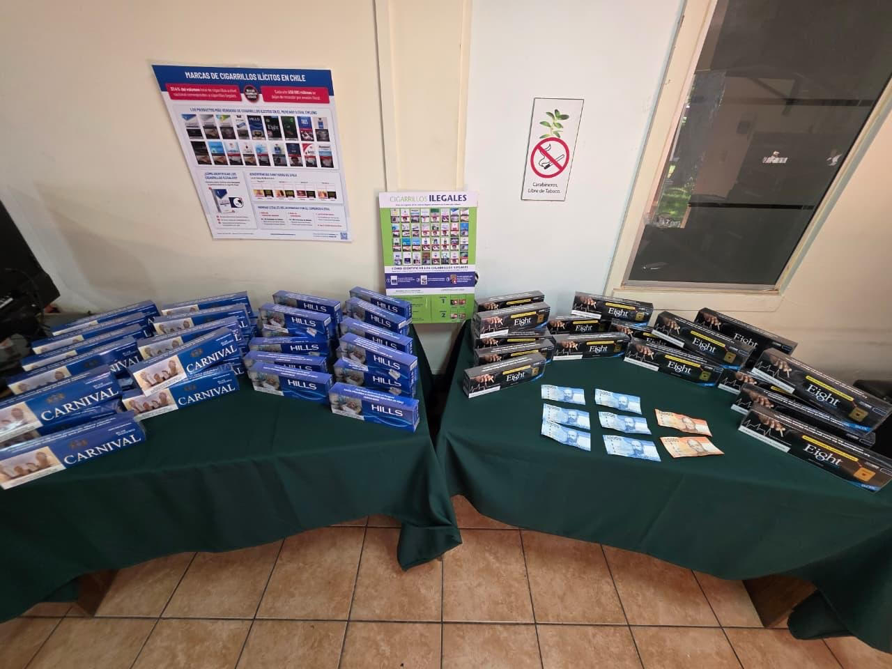 Incautan 12.000 cigarrillos de contrabando en Talagante